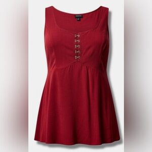 Gently Used - Torrid Fit And Flare Rayon Slub Sleeveless Top - Size 3 (22/24)